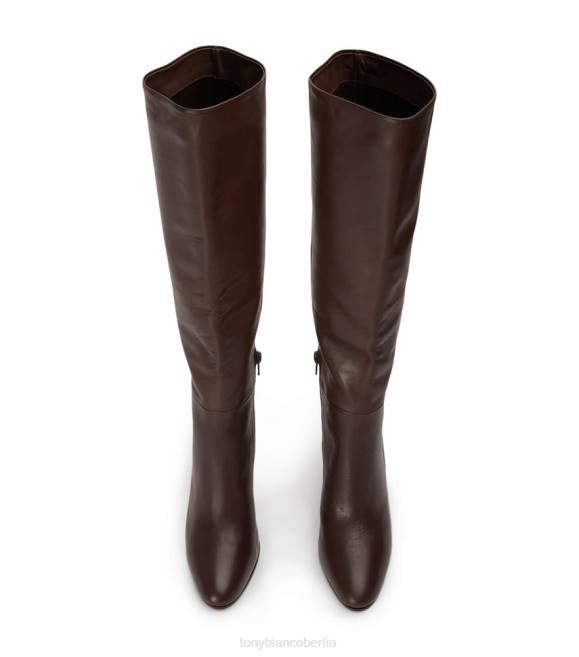 kniehohe Stiefel| de Tony Bianco Frauen Boss-Kalbsstiefel Schokolade Como 4624432